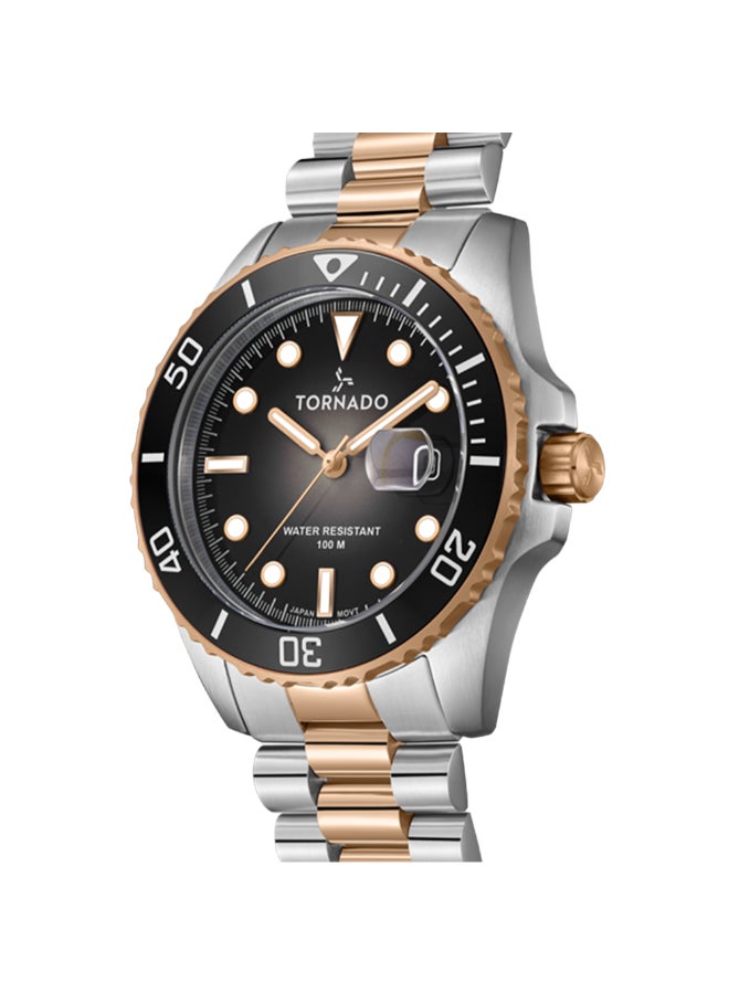 TORNADO Men's Stainless Steel Analog Watch T22001-KBKB - 42 mm - Image 5