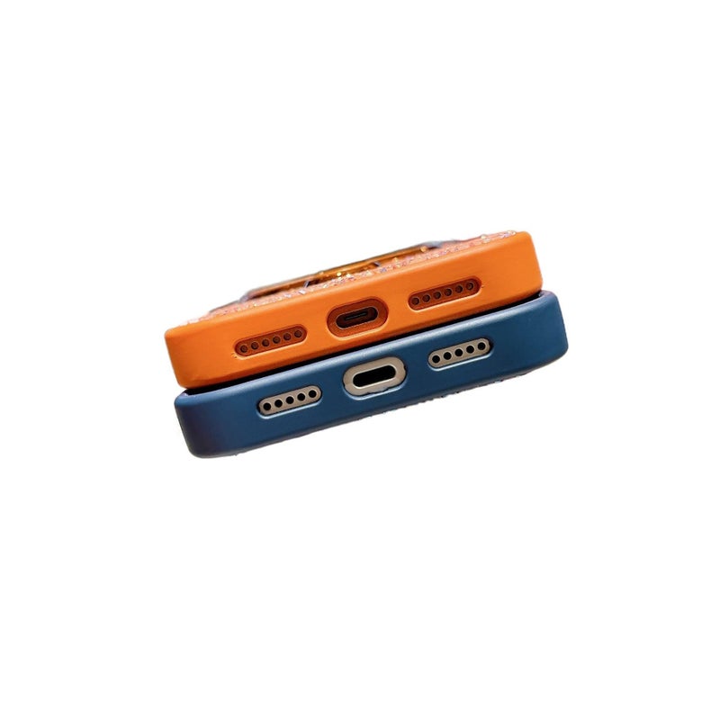 غطاء MagSafe بTPU+PC لـ iPhone 16 / 16 Plus / 16 Pro / 16 Pro Max مع حماية من السقوط وحامل قائم مع مقاوم للصدمات مع مغناطيس قوي مع مقاوم للخدش باللون أزرق داكن مغناطيسي بوظيفة حام. - Layan Lure - Image 5