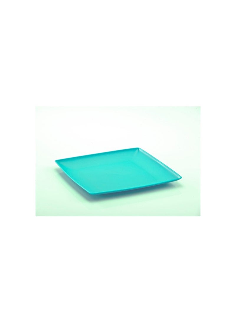MEDSTAR Medstar FBDPGG09007 Microwaveable Square Plastic Flat Plate, Green, 23cm 