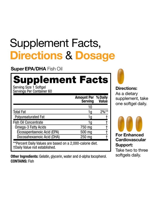 VitaMedica Super Epa Dha Fish Oil  Antioxidant  Omega 3  Vitamin E  Natural Skincare  Supplement  750 Mg  90 Count  High Potency  Pure  Burpless  Softgels  Anchovies - Image 4