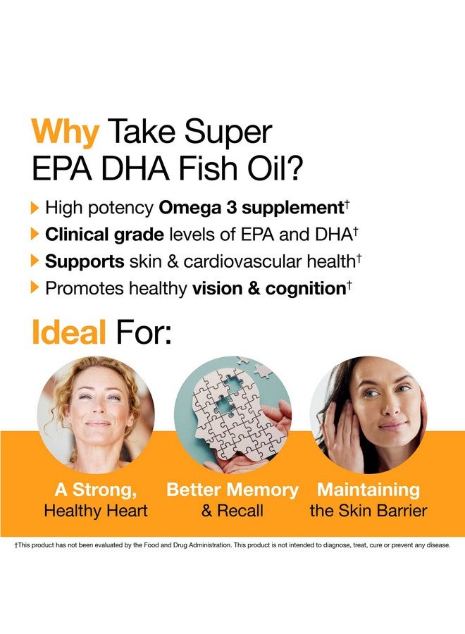 VitaMedica Super Epa Dha Fish Oil  Antioxidant  Omega 3  Vitamin E  Natural Skincare  Supplement  750 Mg  90 Count  High Potency  Pure  Burpless  Softgels  Anchovies - Image 3