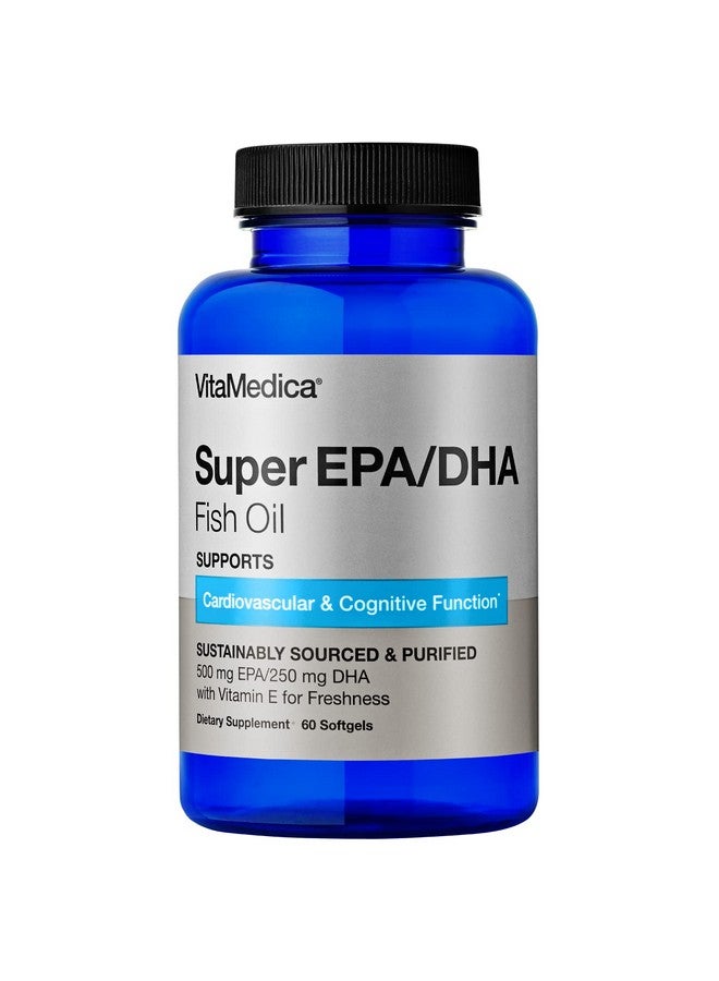 VitaMedica Super Epa Dha Fish Oil  Antioxidant  Omega 3  Vitamin E  Natural Skincare  Supplement  750 Mg  90 Count  High Potency  Pure  Burpless  Softgels  Anchovies - Image 2