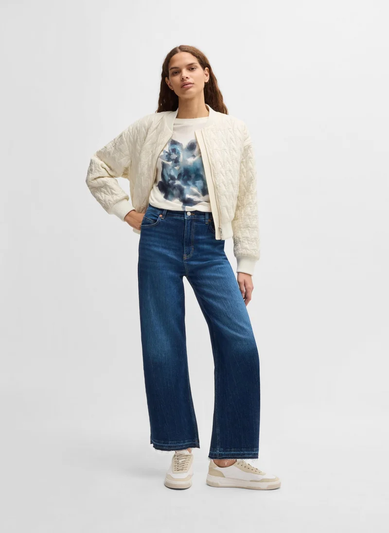 بوس Cotton-jersey oversized-fit T-shirt with seasonal artwork