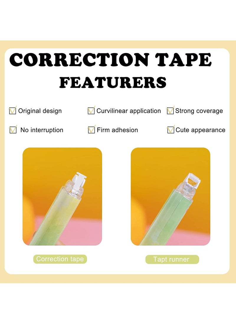 4pcs White Out Correction Tape and Double Sided Tape Roller, lovely Quick Dry Japan White Out, with Permanent Adhesive Tape Runner, for School Office Instant Correction  Scrapbook Supplies - Image 4