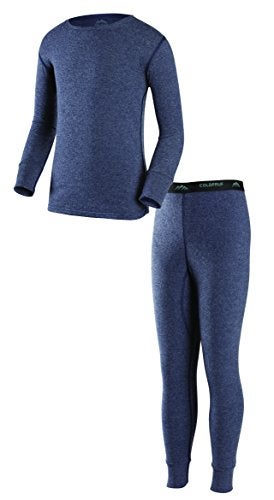 ColdPruf Youth Basic Dual Layer Long Sleeve Base Layer Crew Neck Top and Bottom Set - Image 4