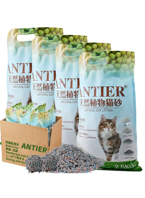 24L(10kg)Premium Mixed Tofu Cat Litter with Advanced Odor Control,flushable， Dust-Free,Strong Clumping, and Eco-Friendly Formula，Charcoal-Scented