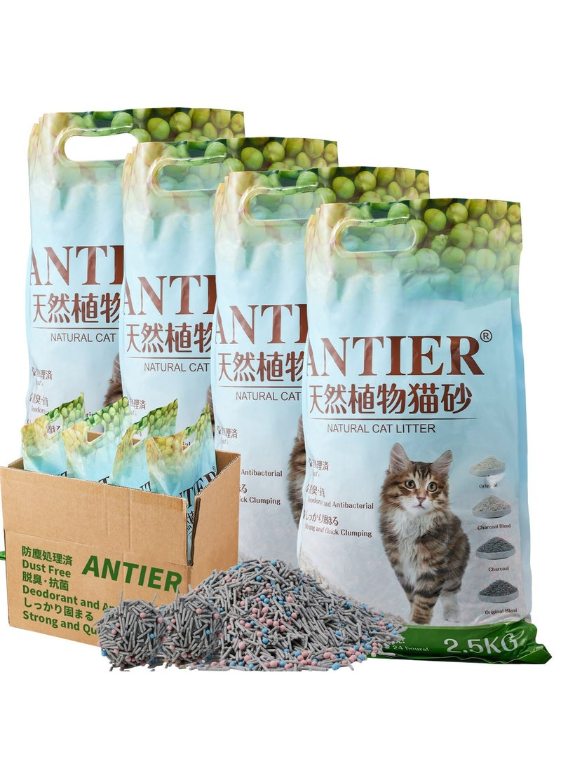 ANTIER - 24L(10kg)Premium Mixed Tofu Cat Litter with Advanced Odor Control,flushable， Dust-Free,Strong Clumping, and Eco-Friendly Formula，Charcoal-Scented - Image 1