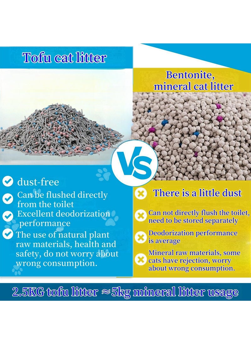 ANTIER - 24L(10kg)Premium Mixed Tofu Cat Litter with Advanced Odor Control,flushable， Dust-Free,Strong Clumping, and Eco-Friendly Formula，Charcoal-Scented - Image 1