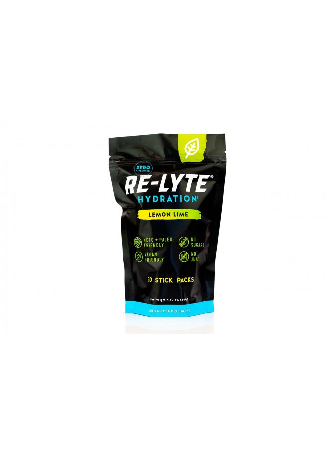 REDMOND Re-Lyte Electrolyte Drink Mix (Lemon Lime), 30 Stick Packs
