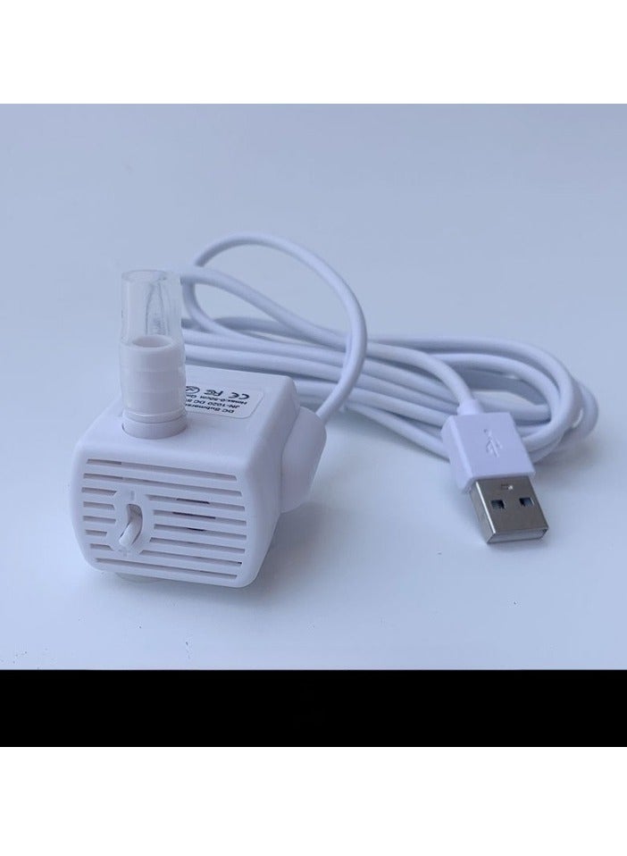 Submersible Usb Small Fountain Pumps, Quiet Usb Fountain Pump Electric Brushless, Pet Ultra Quiet Outdoor Small Fountain, ([ordinary Model] Water Pump 2 Meters Cable)  - Image 1