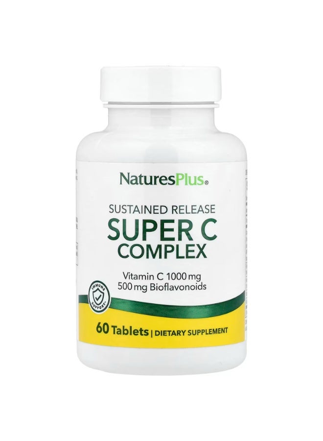 Natures Plus Sustained Release Super C Complex, 60 Tablets - Image 1