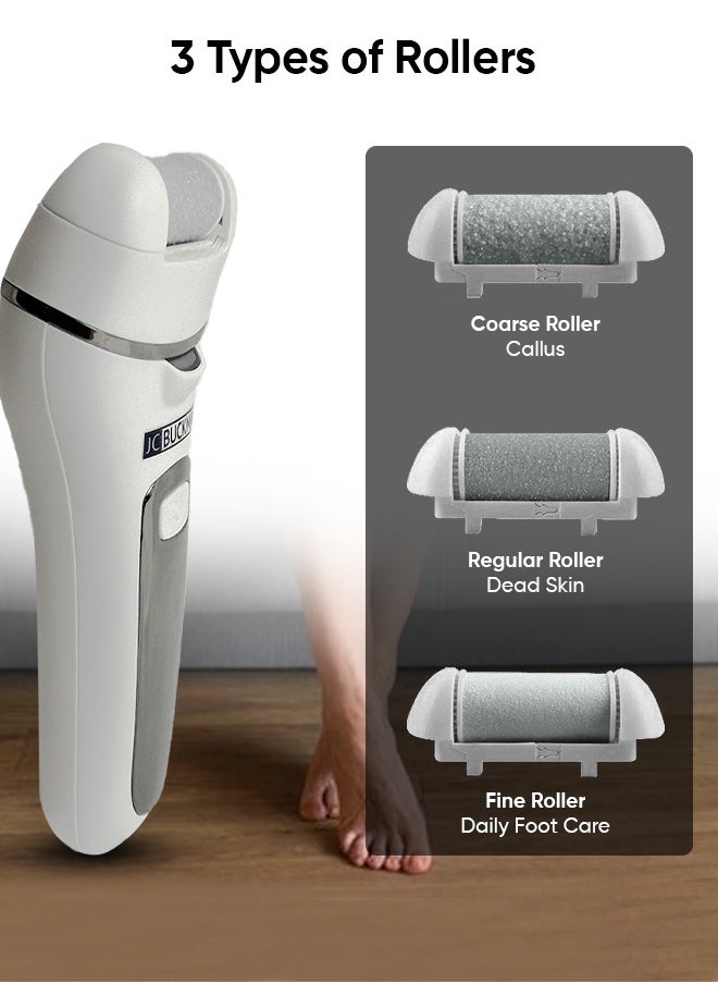 JC BUCKMAN - JC BUCKMAN Easy Pedi, Electric Foot Callus Remover Kit , Rechargeable, Portable Electronic Foot File Pedicure Tools - Image 1