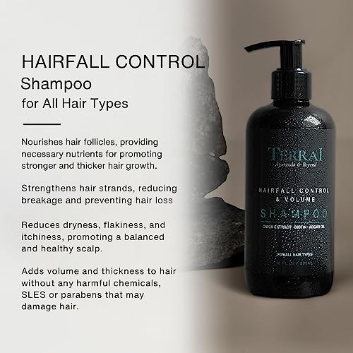 Terrai Biotin, Onion Extract & Argan Oil Hair Fall Control Shampoo for Men & Women | Promotes Hair Growth & Volume | Prevents HairFall | DHT Blocker Shampoo | Sulfate & Paraben Free - 300 ml - Image 2