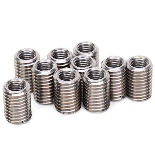 BORDSTRACT 10Pcs M12 to M8 Thread Reducer Nuts, Stainless Steel Repair Sleeve M8 Female Thread M12 Male Thread Conversion Kit Suitable for for Plumbing Connections Compressed Air Hydraulic Automobile - Image 1