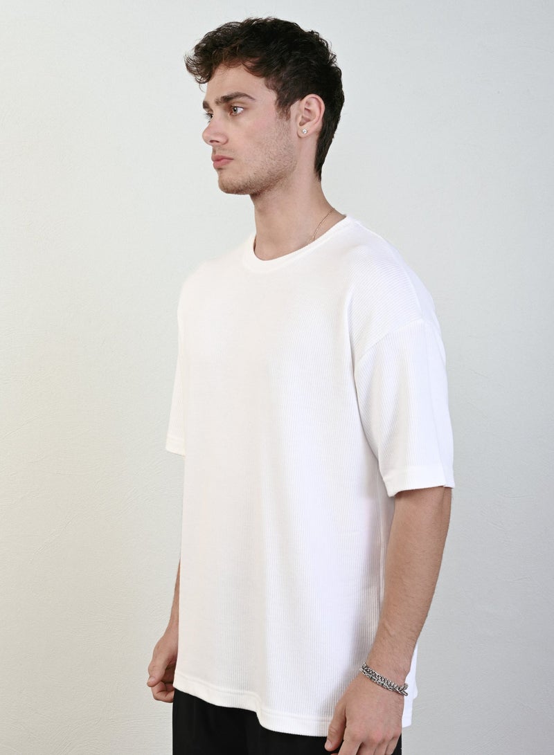 Marrakech Round Neck T-Shirt for Men – White - Image 2