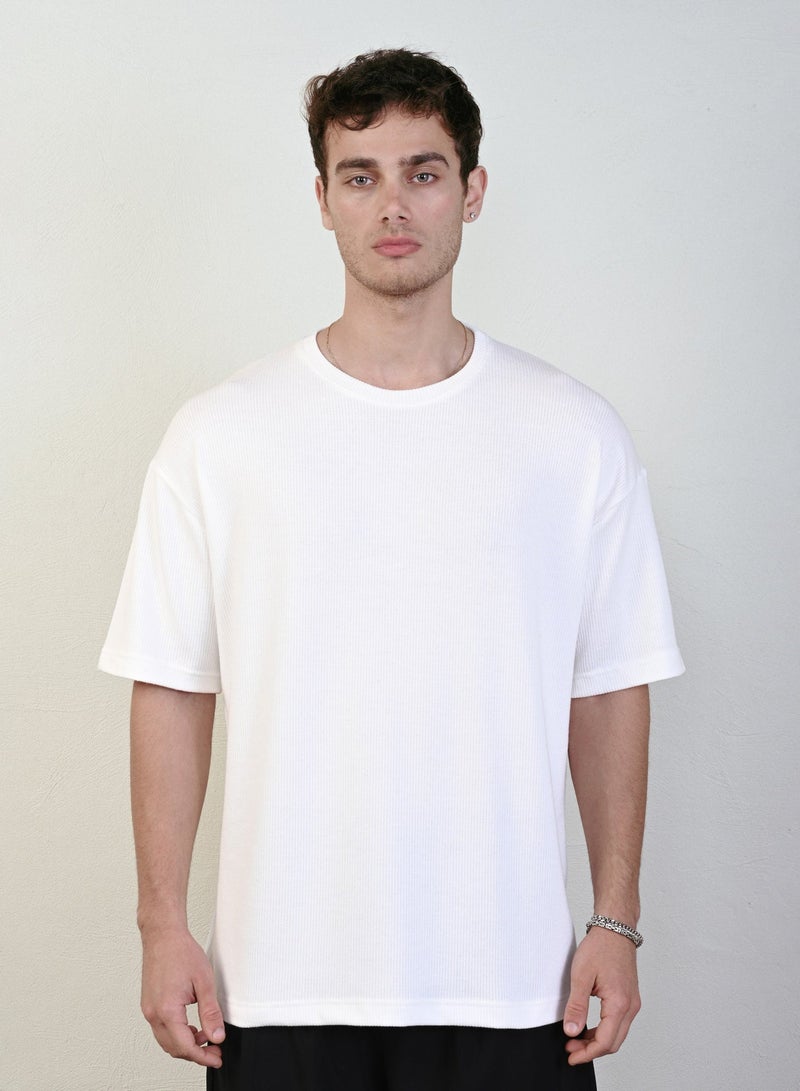 Marrakech Round Neck T-Shirt for Men – White - Image 1