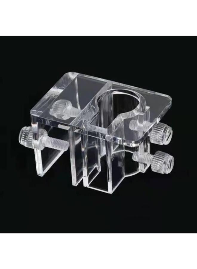 حامل أنبوب ماء حوض السمك من الأكريليك، مشبك تثبيت أنبوب الماء الكبير - قطعة واحدة - Image 1