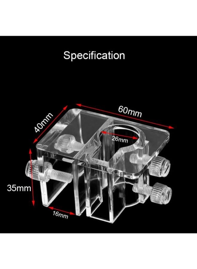 حامل أنبوب ماء حوض السمك من الأكريليك، مشبك تثبيت أنبوب الماء الكبير - قطعة واحدة - Image 5