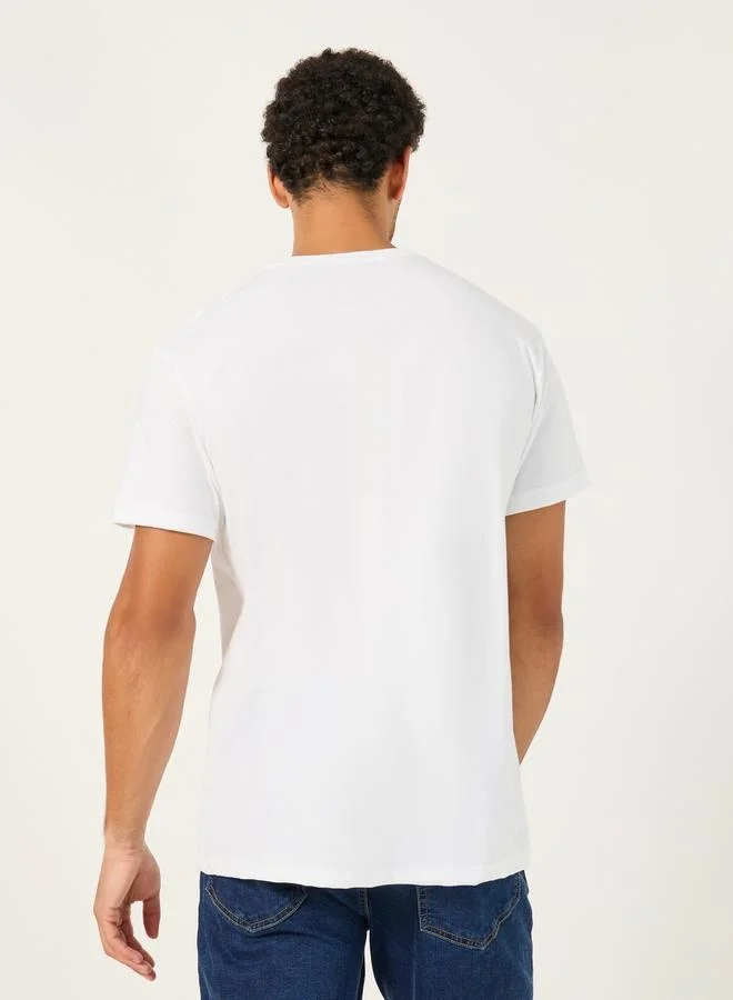 Styli Placement Print Oversized Round Neck T-Shirt