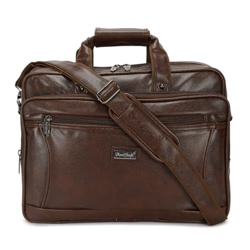 Hard Craft Vegan Leather Office Laptop Messenger and Shoulder Side Sling Hand Bag For Men Corporate Executive Briefcase Bag For Man Supports Laptop Upto 15.6 inches - Image 5