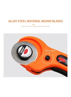 Y&D 45mm Round Rotary Cutter With 5 Blades Orange  - Image 2