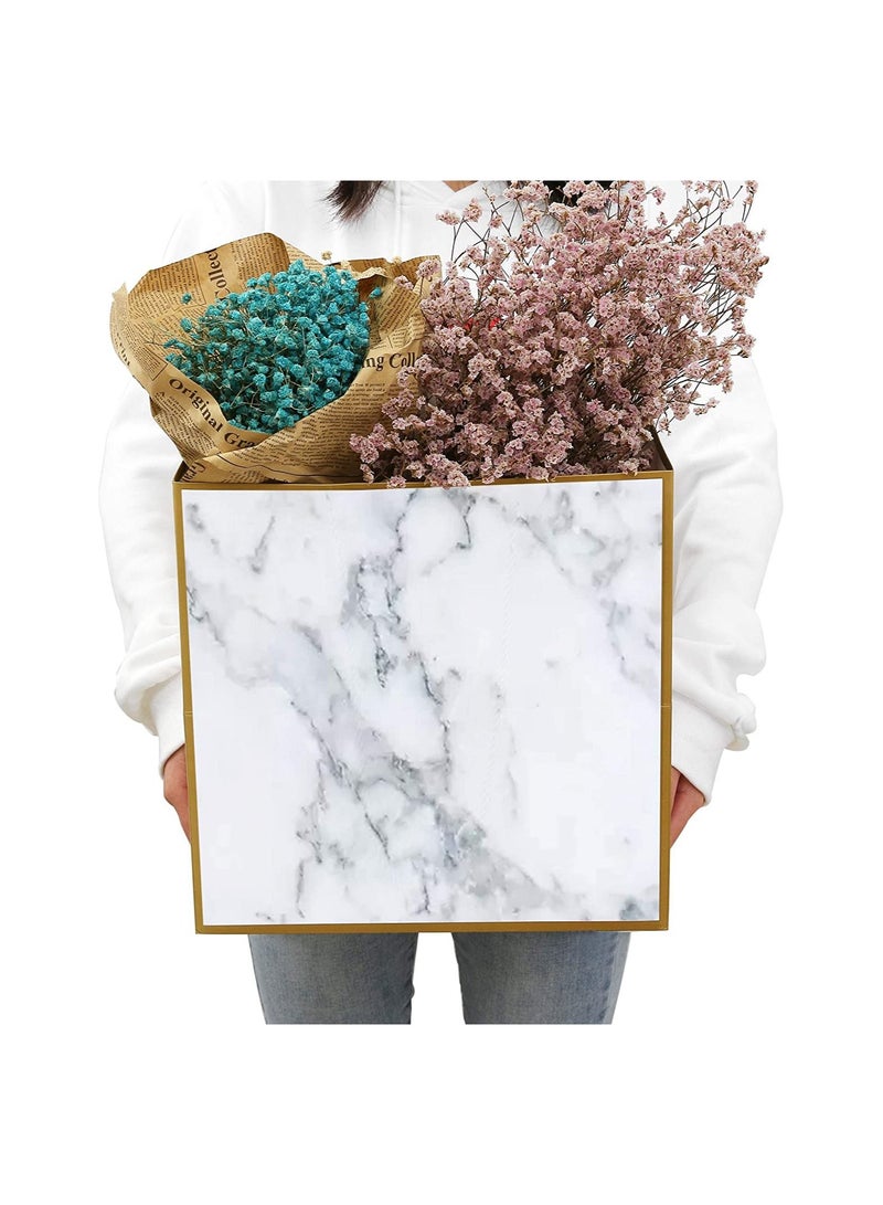 21x22x17cm Murabba Superior Marble Extra Large Gift Bag Square  Wedding Gift Bags Large Size Reusable Gift Bags Large Birthday - Image 4