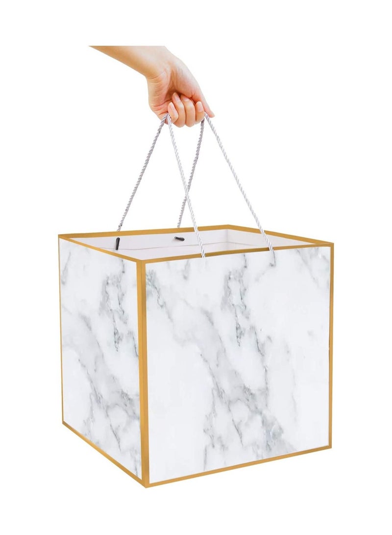 21x22x17cm Murabba Superior Marble Extra Large Gift Bag Square  Wedding Gift Bags Large Size Reusable Gift Bags Large Birthday - Image 2