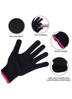 ORiTi 2 Pieces Heat Resistant Styling Gloves Hand Protection Thermal Gloves Hair Accessories  - Image 5