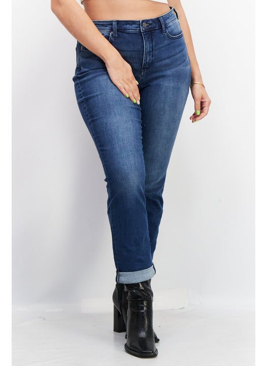 Women Slim Fit High Rise Stretchable Denim, Blue