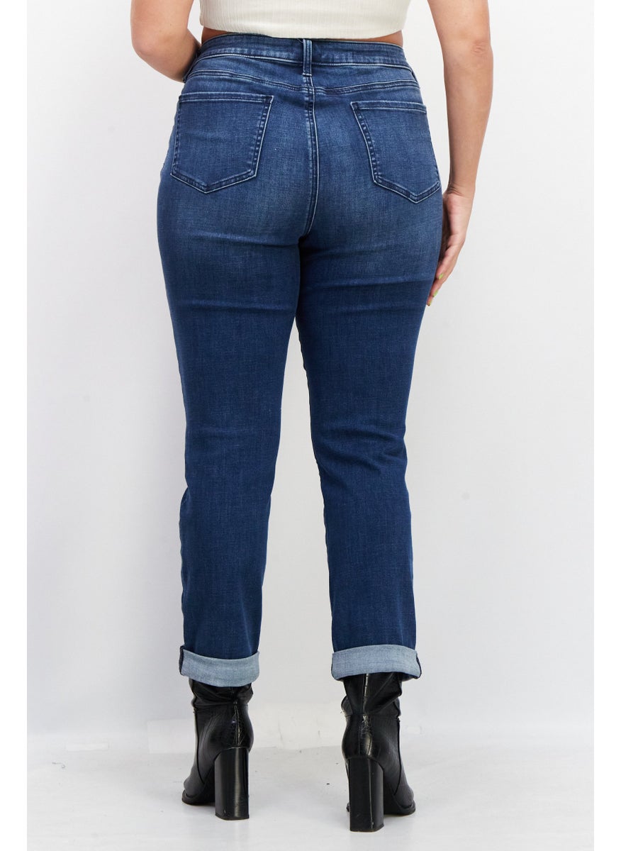 Women Slim Fit High Rise Stretchable Denim, Blue