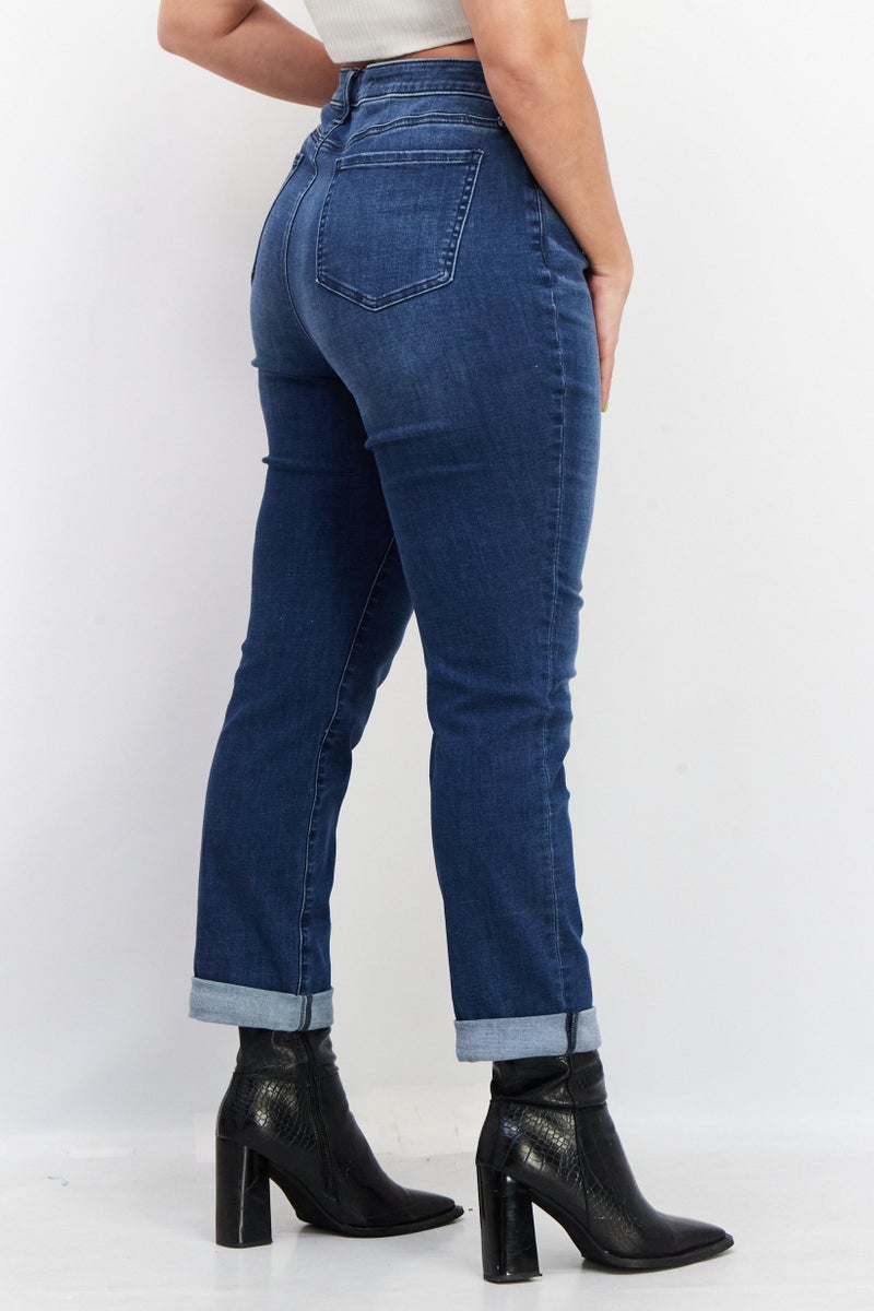 NYDJ Women Slim Fit High Rise Stretchable Denim, Blue - Image 4
