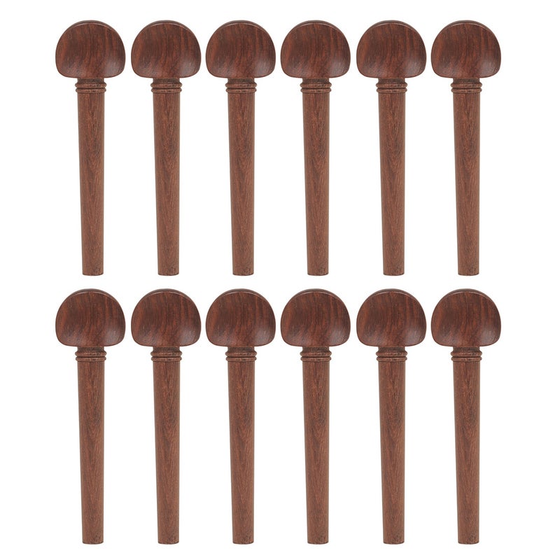 OUD Wood String Pegs with Fish Eye Design, 12 Pieces - Redwood Accessories for Musical  Instruments - Image 2