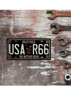 Generic Classic design car metal license plate for decoration. Black and white  - Image 3