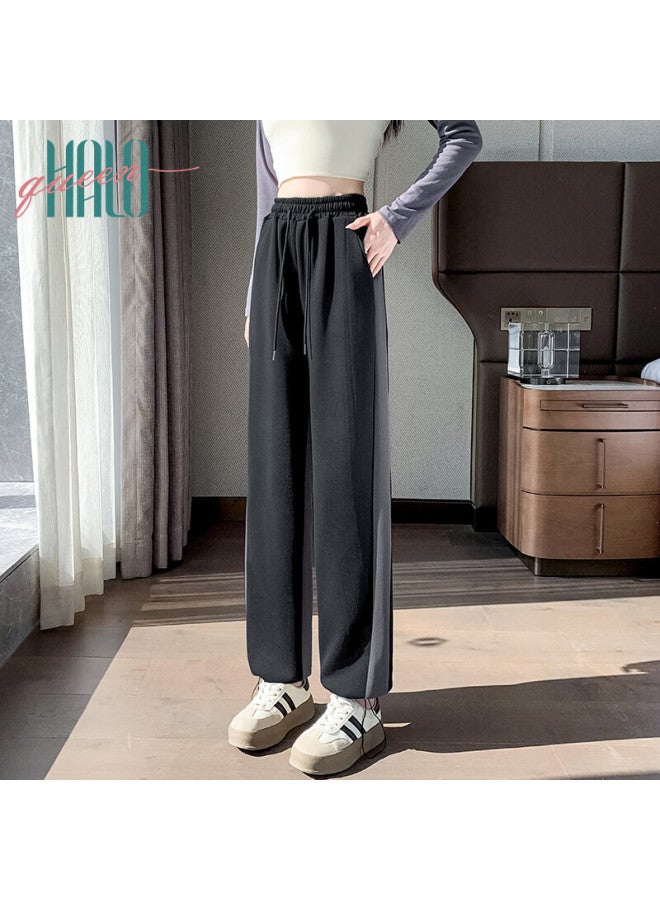 HALOQUEEN Halo Queen Wide-leg Pants For Women, Autumn Style, Wide And Slimming, Pear-shaped Body Shaping, Straight-leg Sports Pants H137r1878 - Image 4
