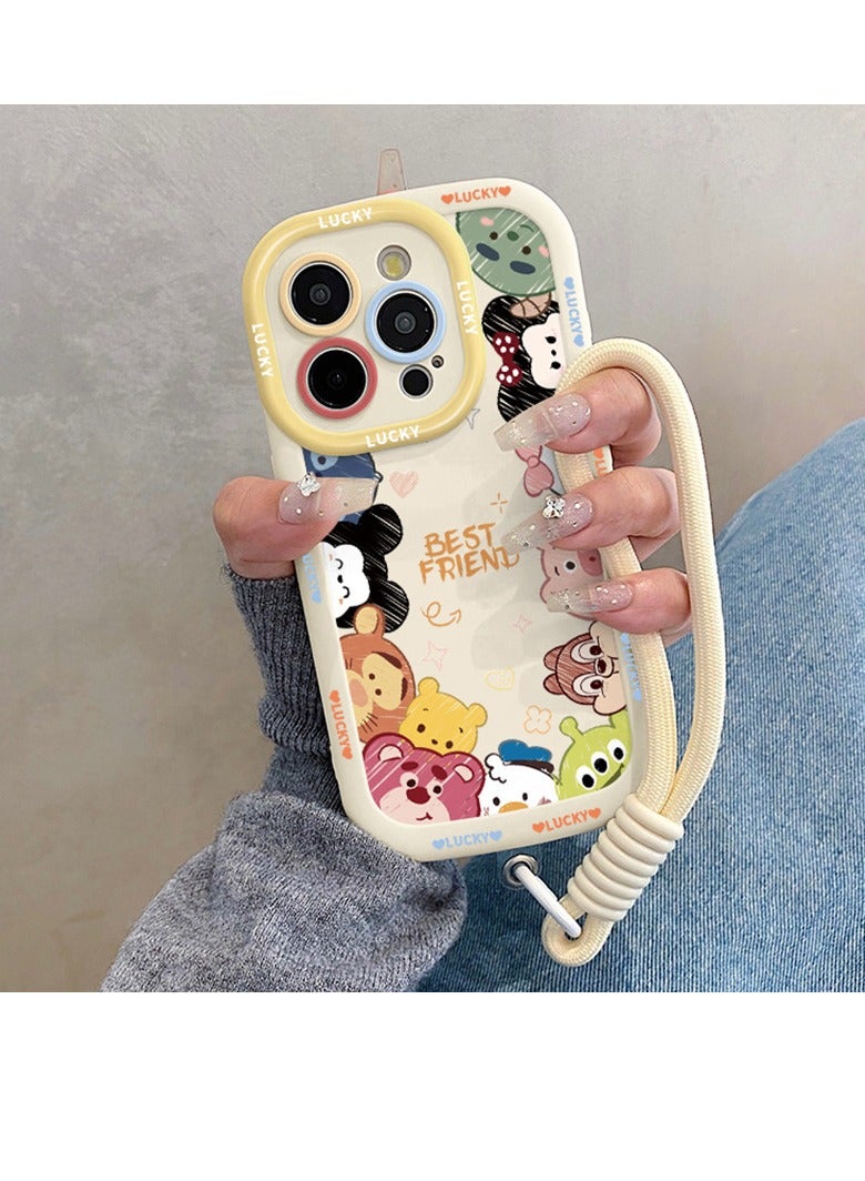 NIBEMINENT Protective TPU Case Cover For iPhone 17 Air, Cartoon Avatar With Lanyard