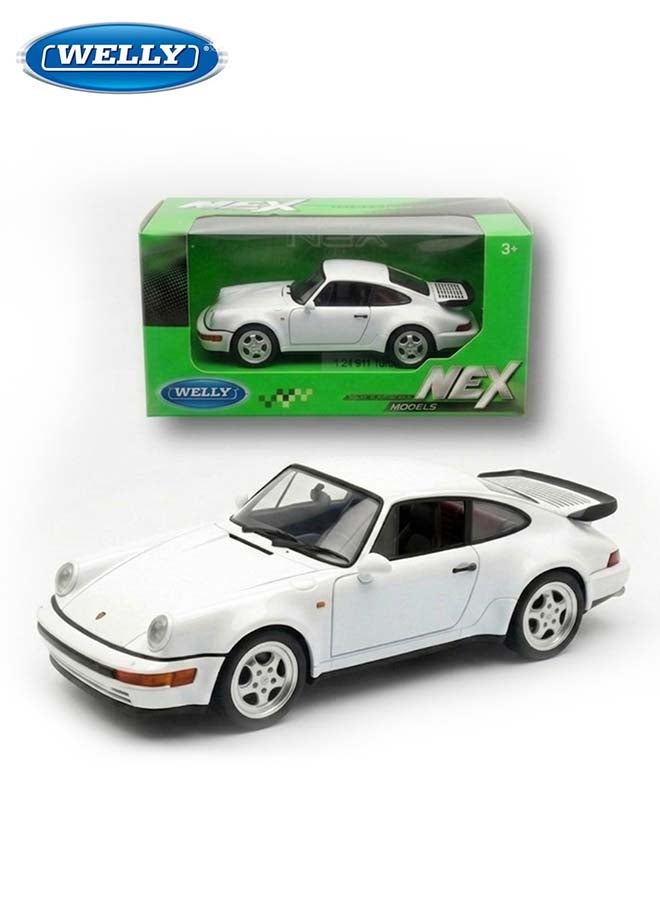 Welly Porsche 911 Turbo Diecast Model Car – 1:24 Scale White Vintage Sportscar Replica - Image 5