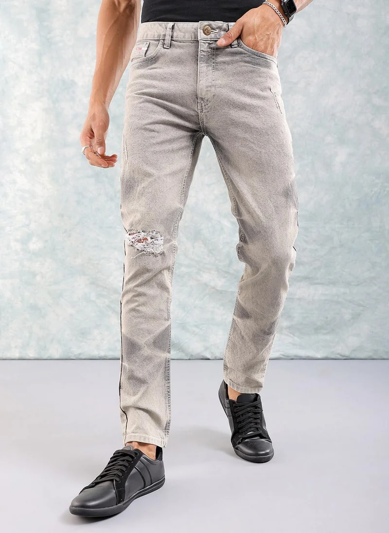 Men Slim Fit Solid Mid-Rise Stretchable Jeans
