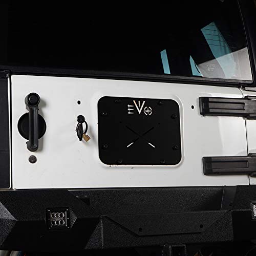 Hooke Road Wrangler Spare Tire Delete Plate, Steel EVO Tailgate Plug Vent Plate Cover for 2007-2018 Jeep Wrangler JK & Unlimited - Image 3