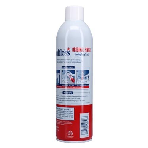 Faultless Original Ironing Spray Starch 567g, Gives Stiff and Crisp Finish, Wrinkle-Free, Dry Cleaner Results at Home, Odor-Neutralizing, Easy Iron Aid, Imported from USA - Image 2