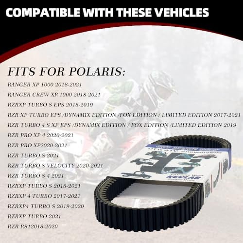 SUKECA Replace 3211186 SUKECA Clutch Drive Belt Fits for Polaris Ranger XP 1000 Ranger Crew XP 1000 2018-2021 RZR XP Turbo S EPS 2018-2019 RZR XP Turbo EPS Dynamix Edition Fox Edition Limited Edition - Image 3