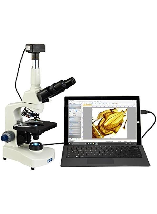 Arabest 40X-2000X USB3 18MP Digital Lab Trinocular LED Compound Microscope with Aluminum Carrying Case  - Image 2
