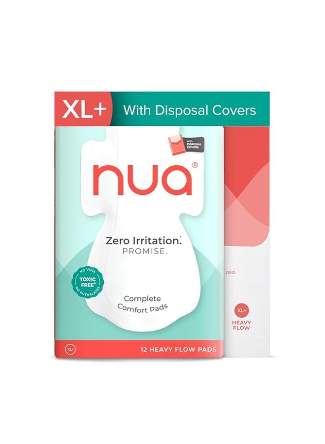 نوا فوط صحية نوا كومبليت كومفورت - مصممة للبشرة الحساسة | عبوة من 12 فوطة للتدفق الغزير، مع أغطية للاستخدام مرة واحدة | لا تسبب أي تهيج | حماية مريحة طوال اليوم | رقيقة للغاية | فائقة الامتصاص | لا تسبب طفحًا جلديًا | ظهر أعرض بنسبة 50% | خالية من السموم بنسبة 100%، تم اختبارها من قبل أطباء الجلدية - Image 1