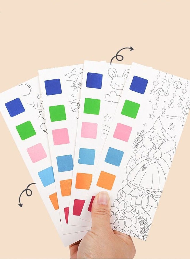 12 Page Flower Fairy Kid's Coloring Book With Brushes And Paint  - Image 4