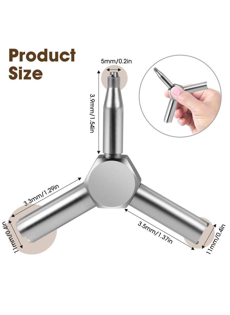 Generic - Electrical Cabinet Key, Triangle Utilities Key, Gas Valve Key for Opening GBB Pistol, for Electric Cabinet Plumbing Valve, Spigots, Silver - Image 1