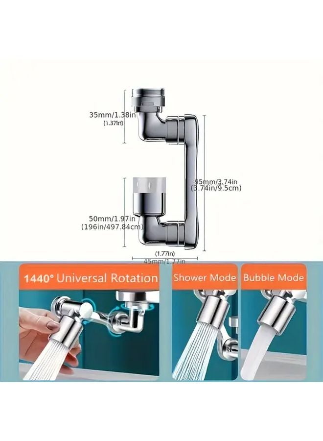 2pcs Swivel Bathroom Faucet Nozzle Water Saving Extension Arm for Kitchen Washbasin RV - Image 5