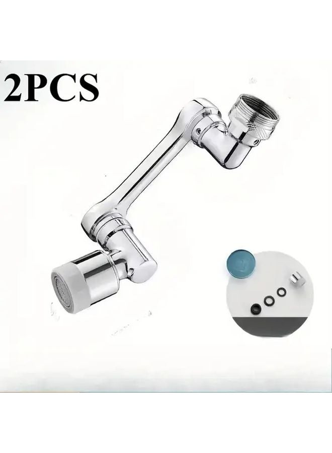 2pcs Swivel Bathroom Faucet Nozzle Water Saving Extension Arm for Kitchen Washbasin RV - Image 1