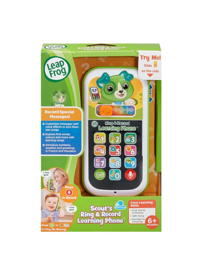LeapFrog Scout’s Ring & Record Learning Phone Toy (Green) - Image 1