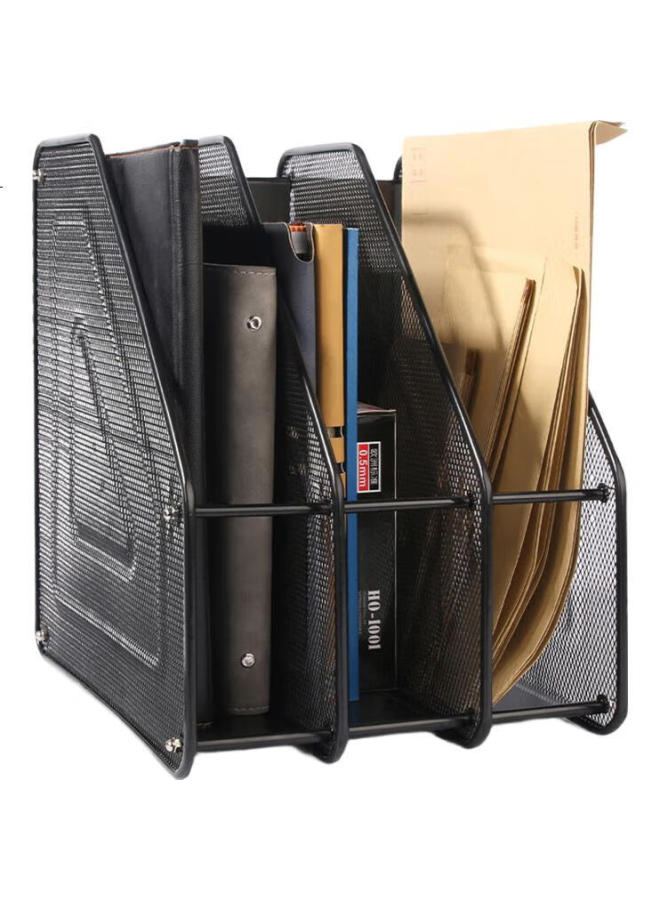 Tango File Organizer, Metal File Holder, Document Rack, File Basket, Archive Shelf, Triple, Desktop Office Stationery, Office Supplies, Durable And Sturdy - Image 1