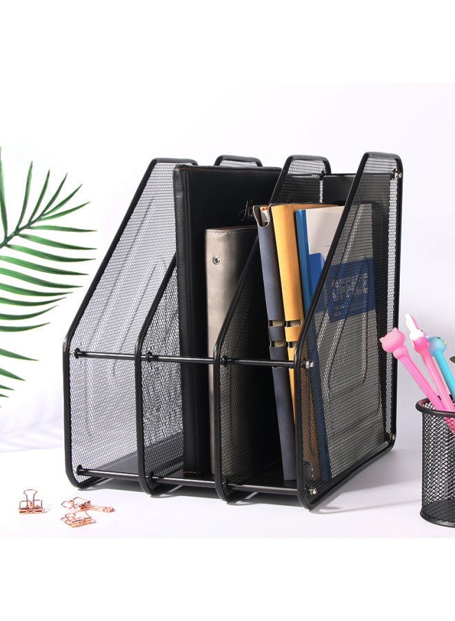 Tango File Organizer, Metal File Holder, Doent Rack, File Basket, Archive Shelf, Triple, Desktop Office Stationery, Office Supplies, Durable And Sy - Image 2