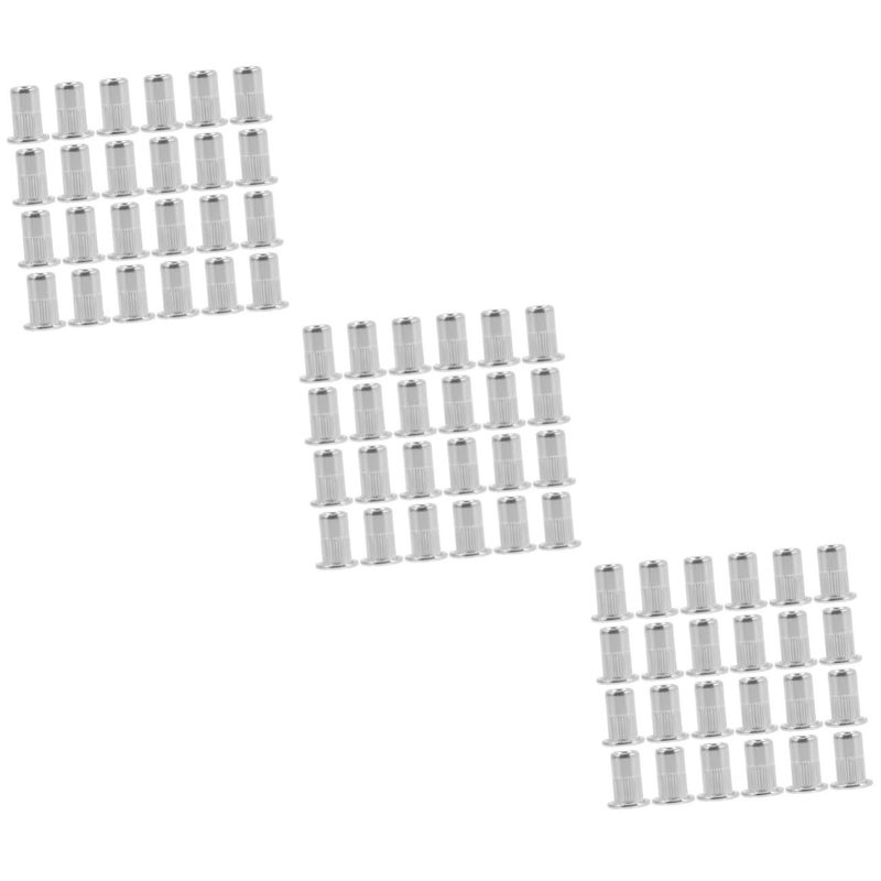 3 Sets 40 Pieces Rivet Nuts Threaded Inserts Flat Head for Fixing Various Applications - Image 2
